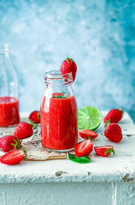 Photo de smoothie a la fraise pour SAVEOL
