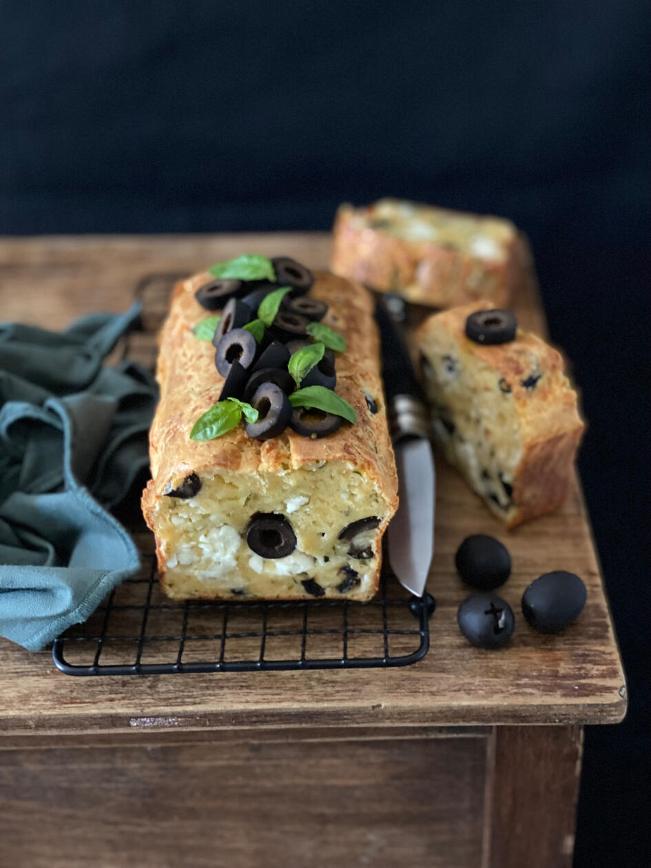 photo de cake feta olives