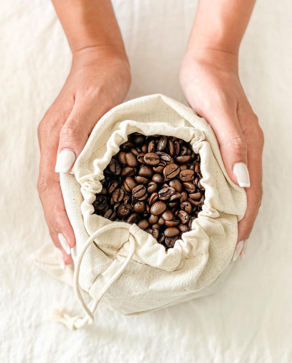 Photo d'un sac de graines de caféf